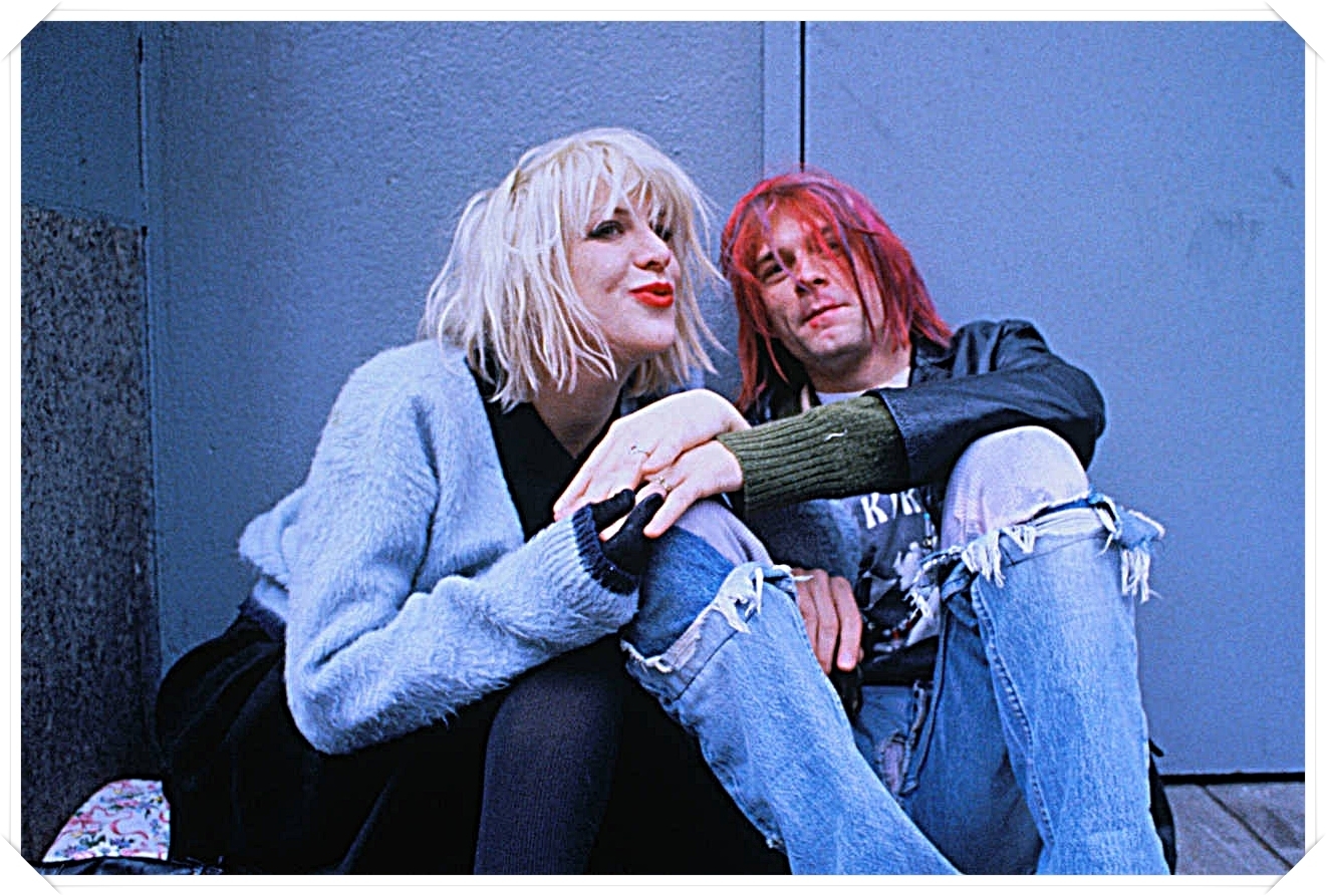 Courtney Love and Kurt Cobain.